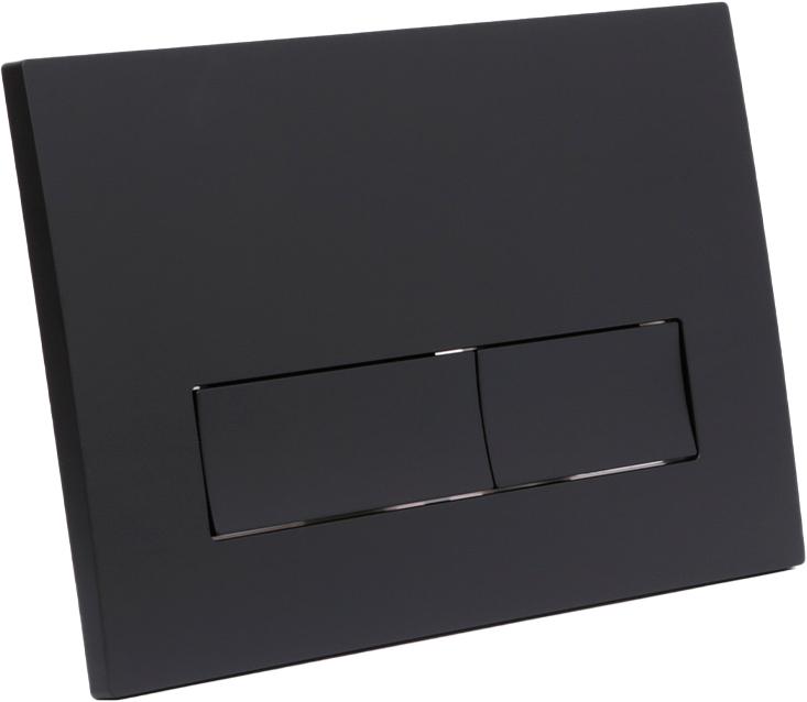 Клавиша смыва, двойной смыв, цв. черный матовый