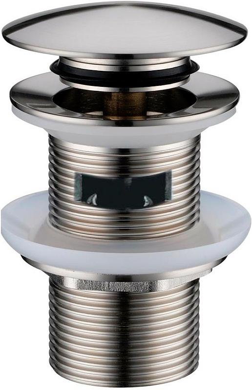 Донный клапан NIKEL BRUSH, click-clack, с переливом, цв. брашированный никель, ZZ