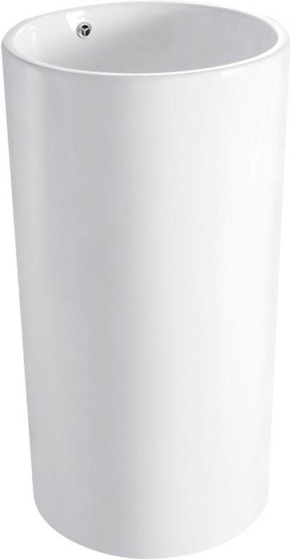 Раковина напольная SL-4006, 46x44,5 смх82 см, БЕЗ отверстия под смеситель, встроенный слив-перелив, цв. белый, ZZ