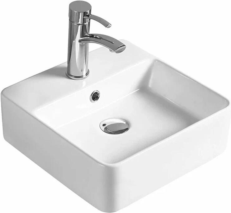 Раковина-чаша 38x38 см см, БЕЗ сифона, белая ZZ