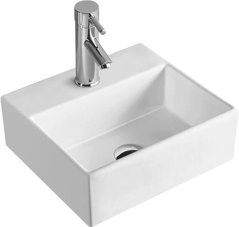 Раковина накладная/подвесная 33x29x11.5 см на 1отв для смесителя (без слива-перелива), цв.белый ZZ