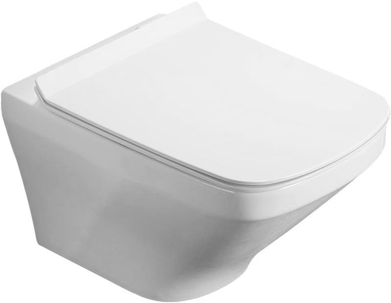 Унитаз подвесной безободковый, сидение с микролифтом в компл, цв. белый