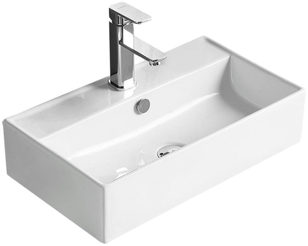 Раковина керамическая 55х32х13 см с отв под смес., цвет белый ZZ