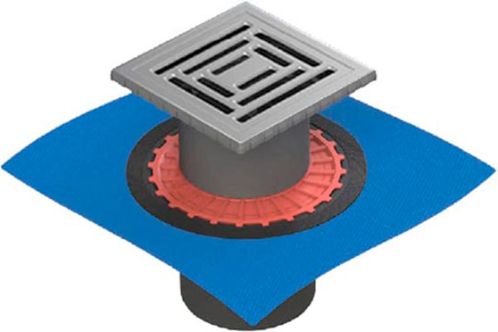 Душевой трап Berges Wasserhaus Zentrum Uno 10x10 см ZZ