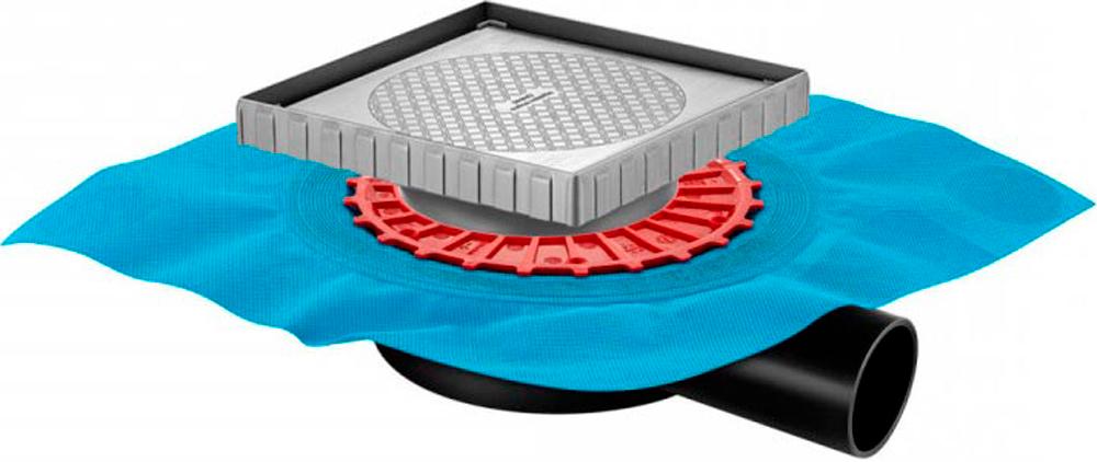 Душевой трап Zentrum Keramik 15х15 см, бпод плитку без обрамления, цвет хром, ZZ