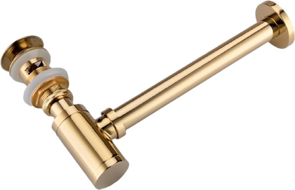 Сифон для раковины GOLD (Слив клик-клак приобретается отдельно), цв. золото ZZ