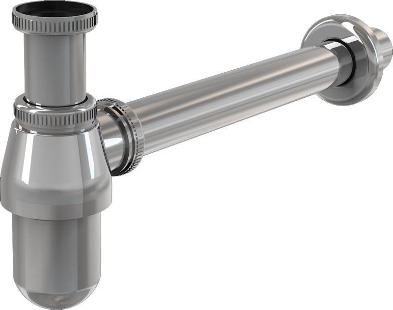 Сифон для умывальника D=32, для донного клапана, хром