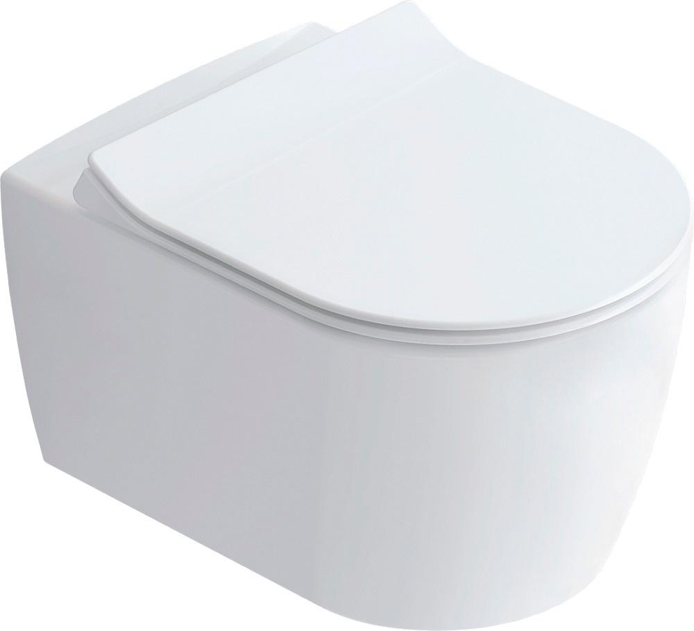 Унитаз подвесной STWORKI Ноттвиль SETK3104-2616, 52x36x35 см, безободковый, крышка-сиденье с микролифтом в комплекте, ZZ