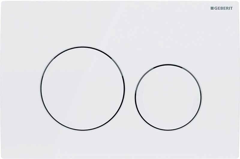 Клавиша двойного смыва Geberit "Delta21" (24.6х2.3х16.4 см) для инсталляции Geberit, цвет белый, ZZ