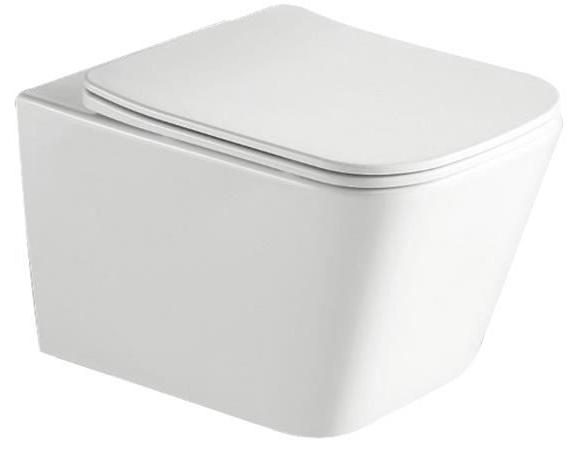 Унитаз подвесной бзободковый TIMO SOLI TK-303 (550*350*360), сиденье с микролифтом в комплекте, цв белый ZZ