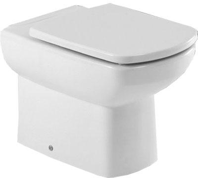 Унитаз приставной Дама Сенсо гор.выход, без крышки-сидение, белый ZZ