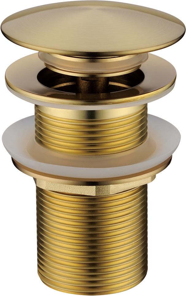 Донный клапан Bohemel, click-clack, без перелива, цв. матовое золото, ZZ