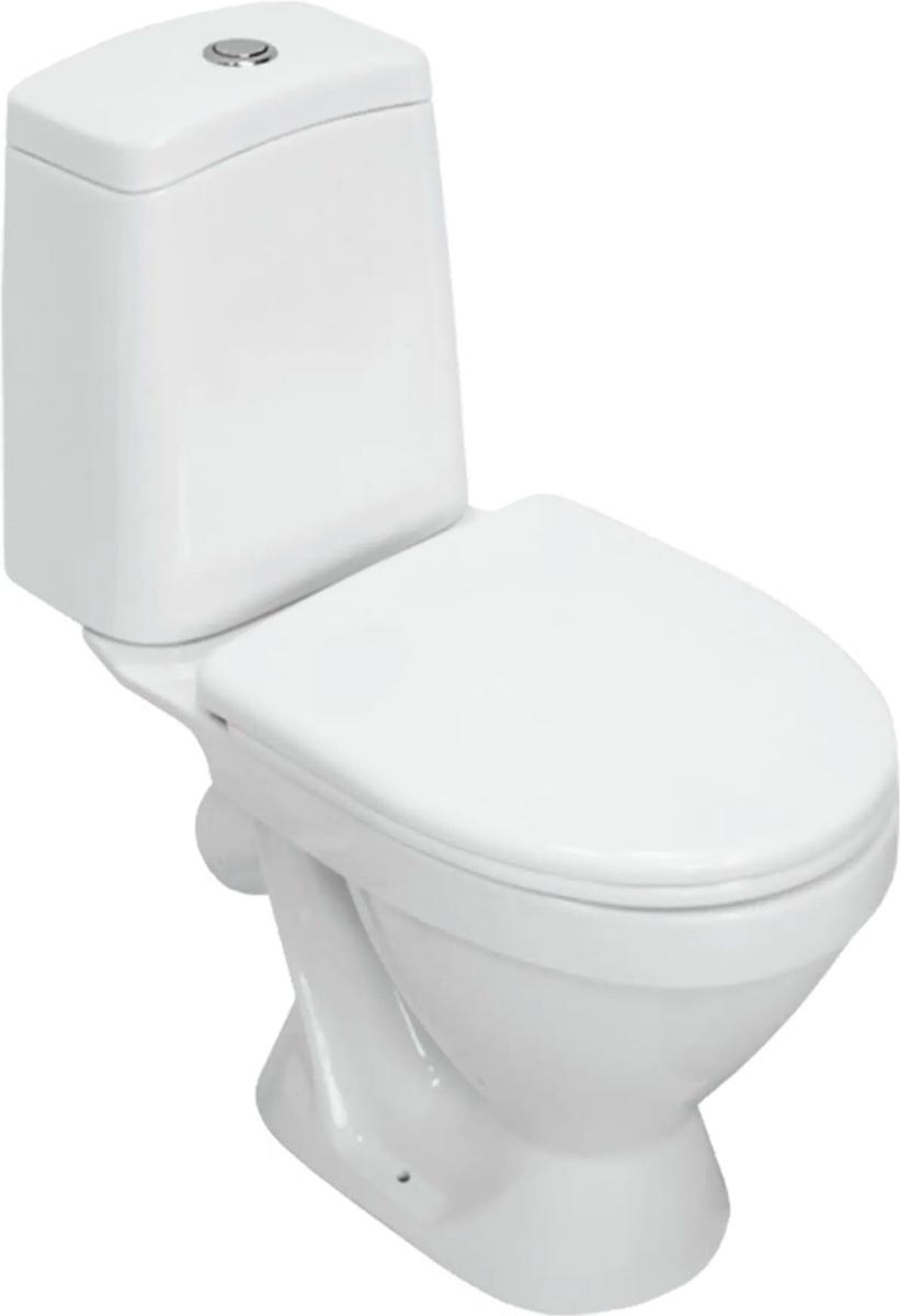 АКЦИЯ Унитаз-компакт "Лада", 2-ой сорт, косой выход, арматура 1-режим, сиденье пластик,  крепление в комплекте ZZ