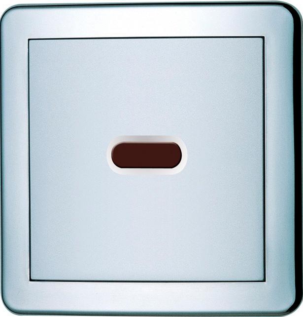 Накладная панель смыва для писсуара, сенсорная, для писсуара с внутренним подводом воды (сеть+батарейки), цв.хром ZZ