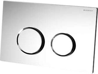 Клавиша двойного смыва "Sigma 20" (рамка хром мат., кольца хром глянц., клавиши хром мат.) пластик XX