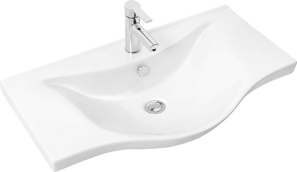 Раковина накладная (мебельная) STWORKI 80 10080-KL,79,5x46х17,5 см, отверстие под см-ль, цв. белый, ZZ