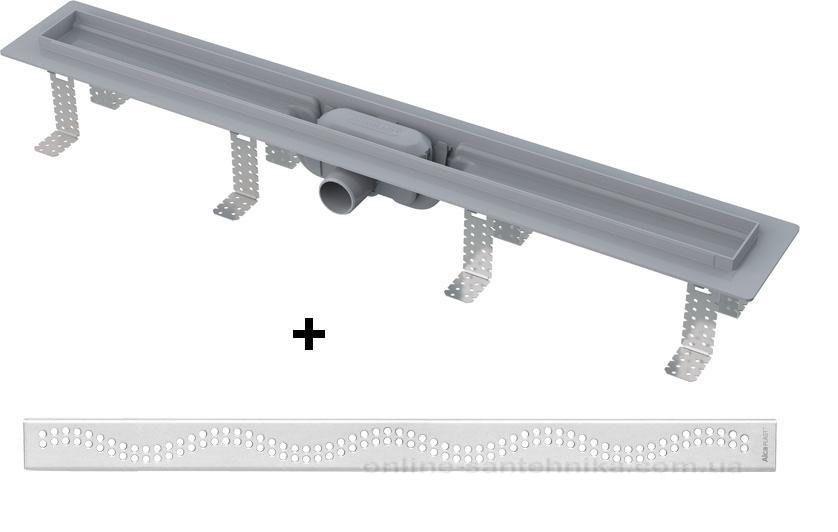 Универсальный водоотводящий желоб 950 мм APZ8-950 мм, с решеткой из нержав.стали