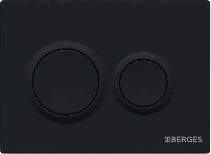 Клавиша для инсталляции, двухрежимная, цв. Soft Touch матовый черный