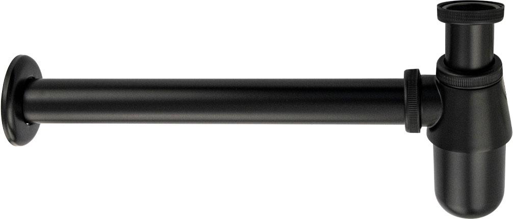 Сифон для раковины 1*1/4, без донного клапана, цв. черный