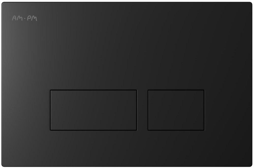 Клавиша для инсталляции пневматическая, пластик, черный матовый