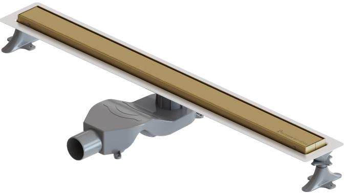 Душевой лоток Boheme Premium Linear 80x6 см, цв. матовое золото, ZZ