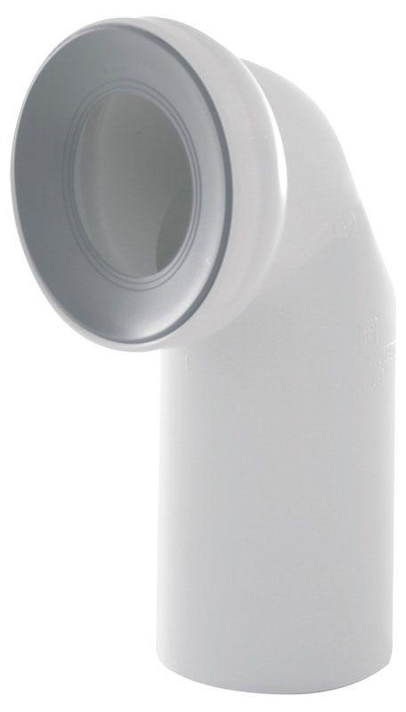 Колено отводное для унитаза 90, белое, пластик ZZ