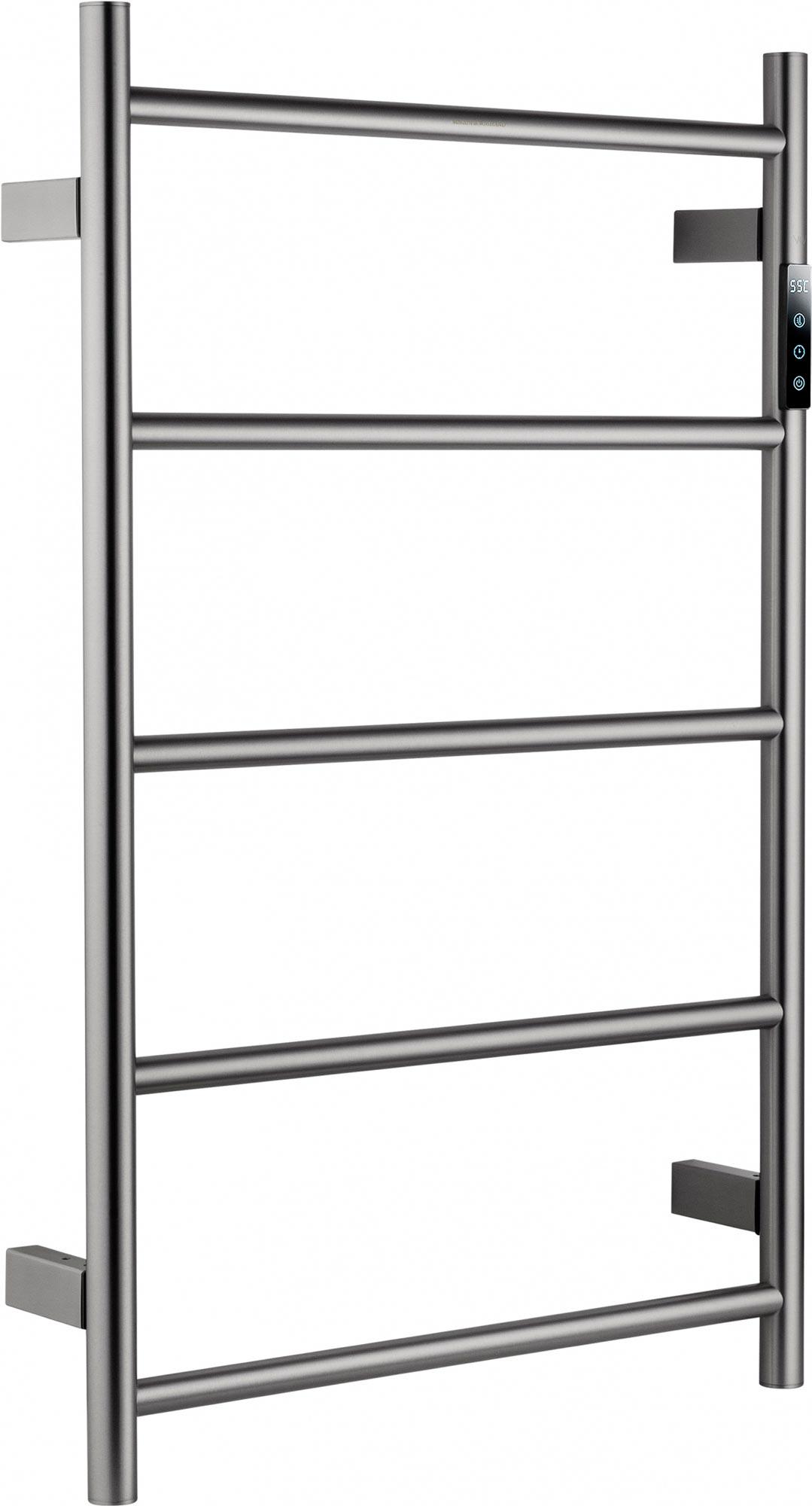 Полотенцесушитель 435xh738мм, электрический 120Вт, (цв.брашированный никель), Bonn ZZ