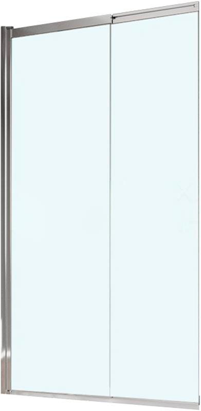 Штора на ванну выдвижная, 604-1015хh1450мм, крепление слева/справа, (стекло прозр. 6мм, фурнит. цв.хром), Luce ZZ