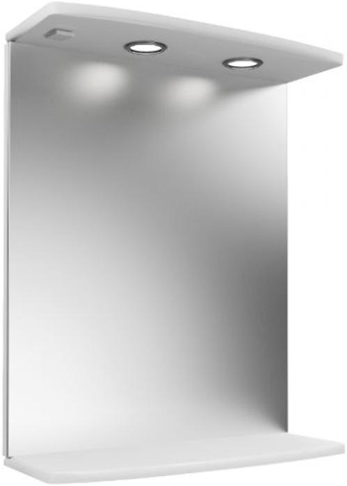 Зеркало "Фарида" 50xh60 cм,  со светильником и полкой ZZ