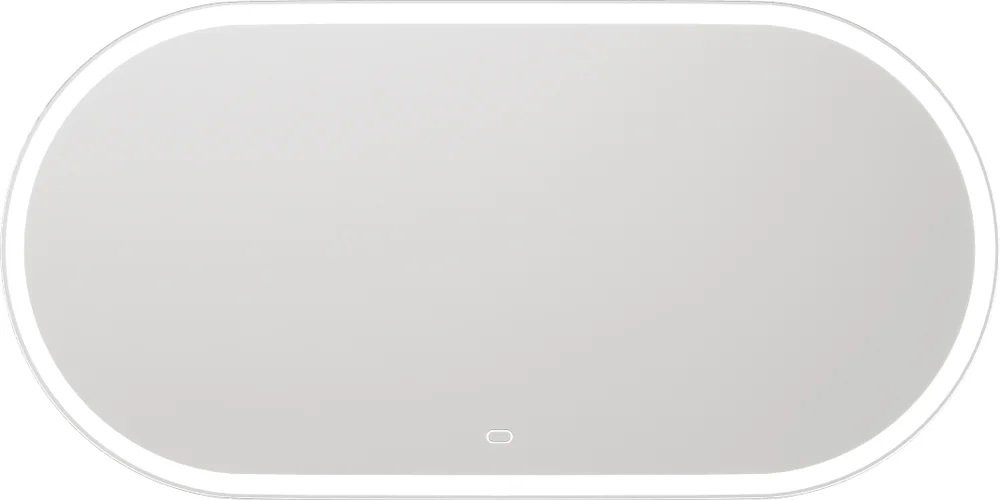 Зеркало STWORKI Мальмё 100 с ореольной подсветкой, сенсор на зеркале, овальное, ZZ