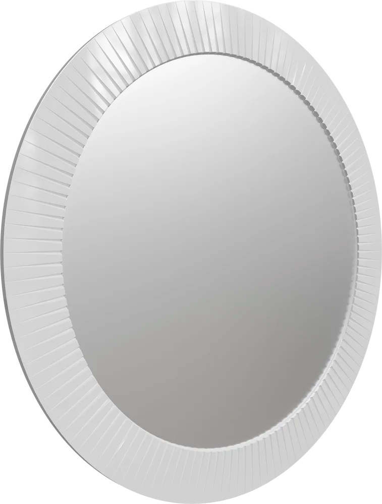Зеркало круглое STWORKI Молде 100 белый глянец, ZZ