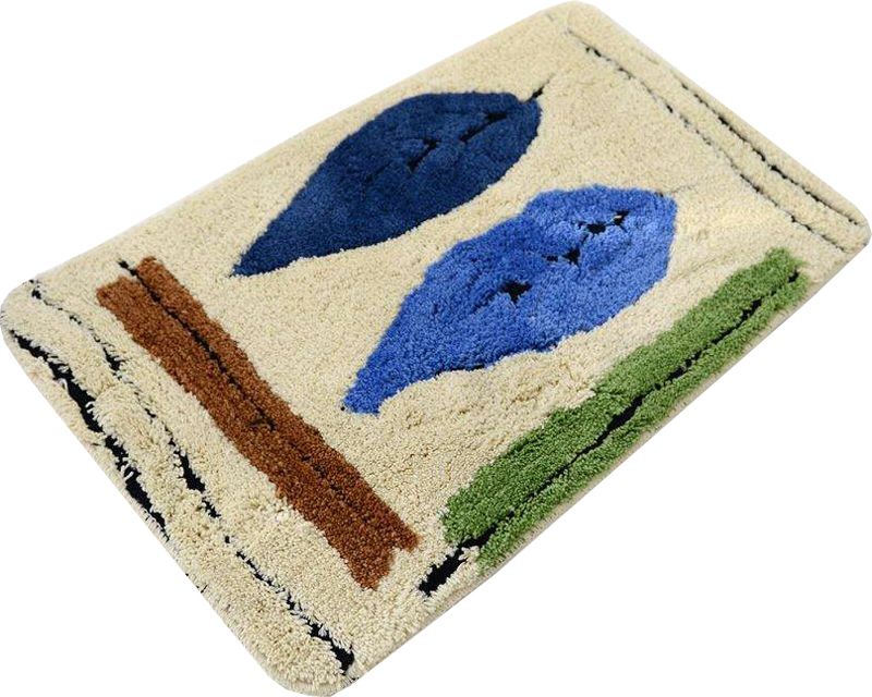 Коврик д/ванной, 50*80 LEAVES, высота ворса 1,2см, подложка латекс XX