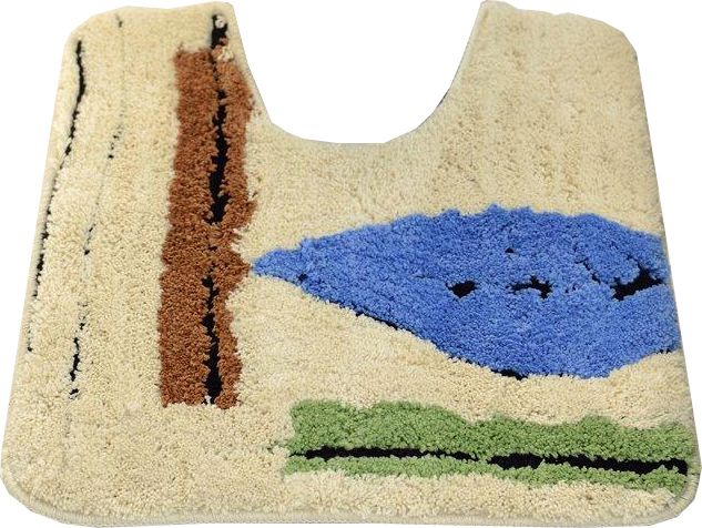 Коврик для туалета 50*50 LEAVES, высота ворса 1,2см, подложка латекс XX