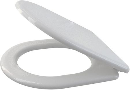 Крышка-сидение A66 для унитаза, с микролифтом, дюропласт, петли хром, быстросъемная, белая ZZ