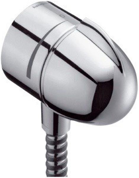 Шланговое подсоединение (с вентилем перекр.) 1/2, с защитой от обратного потока (адаптер 3/4 в комп.) цв.хром, Fixfit Stop ZZ