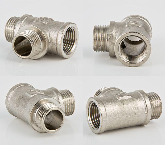 Тройник 1/2", внутр.-наружн.-наружн. резьба