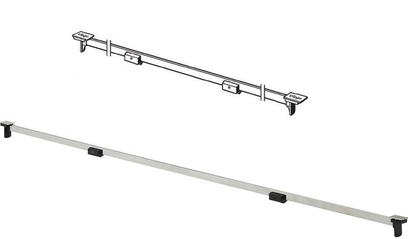 Вставка (решетка) для дренажного канала, 300-1200мм, (металл матовый), Advantix Vario ZZ