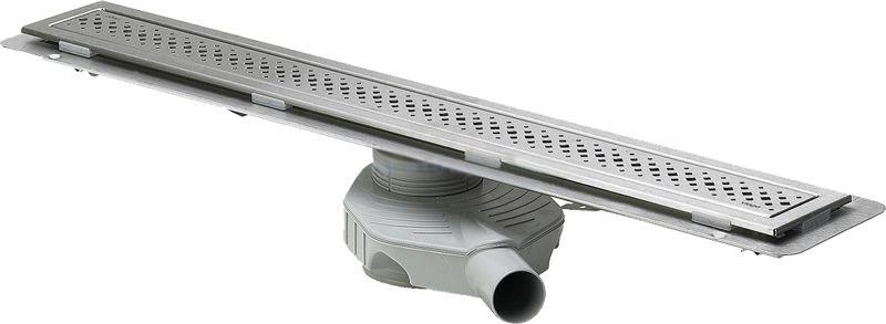 Душевой трап 1000 мм, с решеткой и окантовкой, сифоном, БЕЗ опор арт.619114, мат.хром ZZ