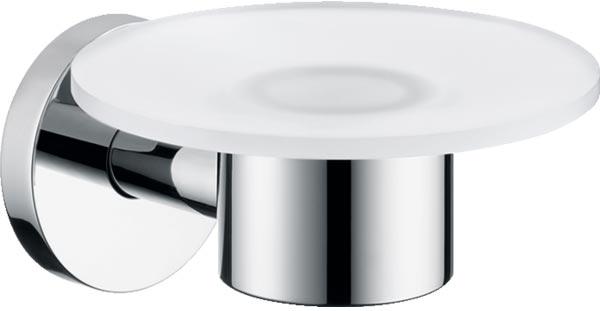 Мыльница настенная (цв.хром / хрустальное стекло матовое), Logis ZZ