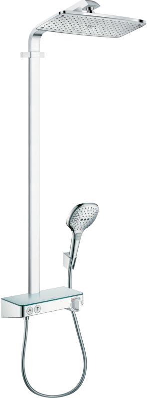 Смеситель д/д (термостат) со стационарн. верхним душем 360х190мм, ручной душ, шланг, кронштейн в компл.,(цв.хром),Showerpipe ZZ