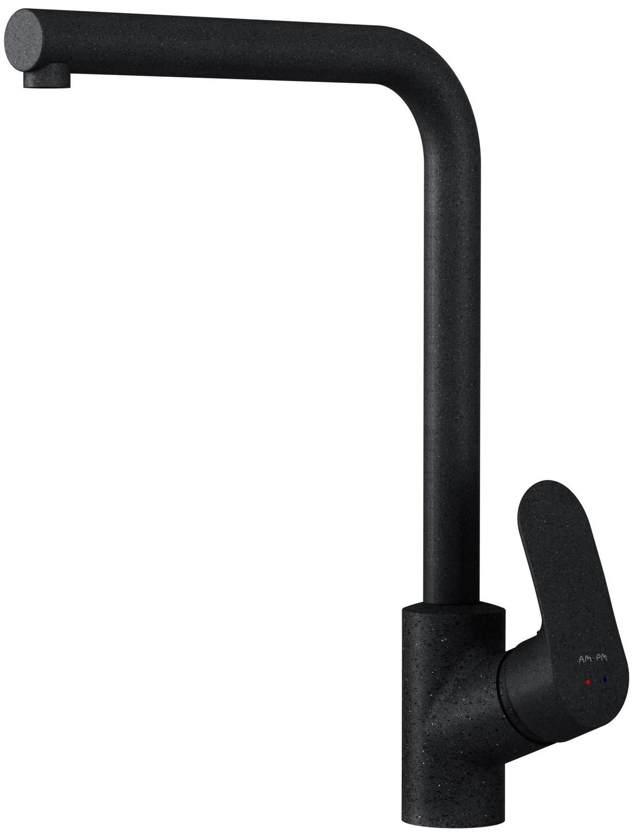 Смеситель для кухни Like воды L-образный излив,  (БЕЗ подачи питьевой воды) цв. черный матовый, ZZ