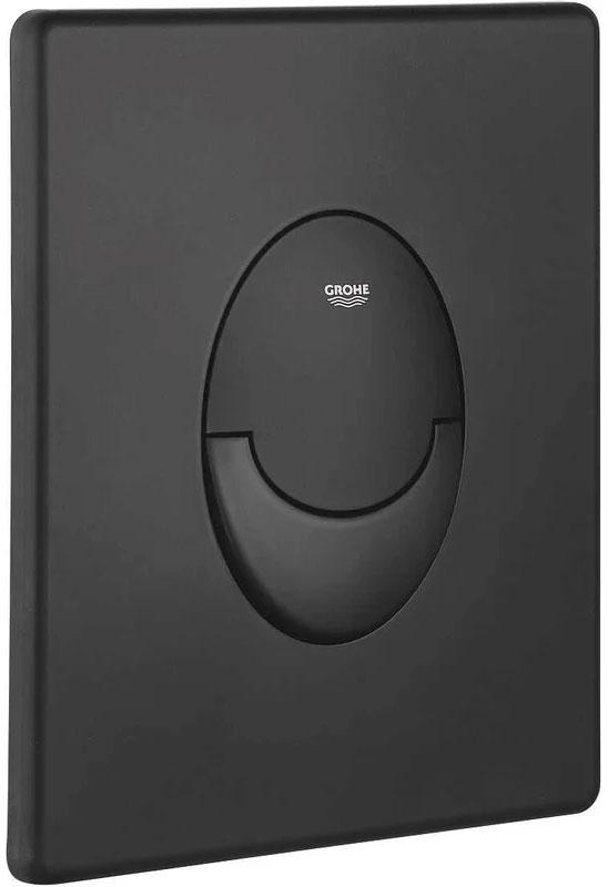 Накладная панель, 2 объема смыва + старт/стоп, вертикальная, цв черный ZZ