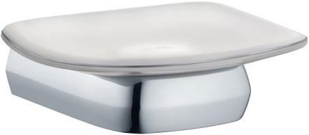 Мыльница настенная (держатель цв. хром/ мыльница керамика белая) Edition Palais XX