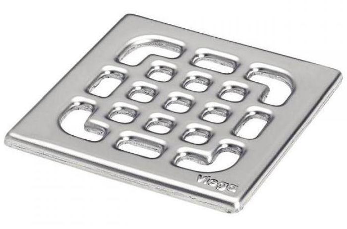 Решетка сливного отверстия 94х94хh5мм, (штамп. нерж., сталь), для трапа Viega ZZ