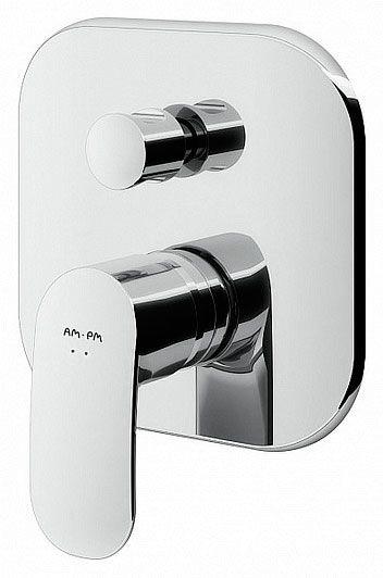 Смеситель для ванны/душа однорычажный, встраиваемый в стену, без внутр.части (арт.F100100), хром ZZ