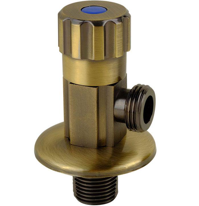 Угловой вентиль для подключения смесителя 1/2х1/2, с отражателем, бронза XX
