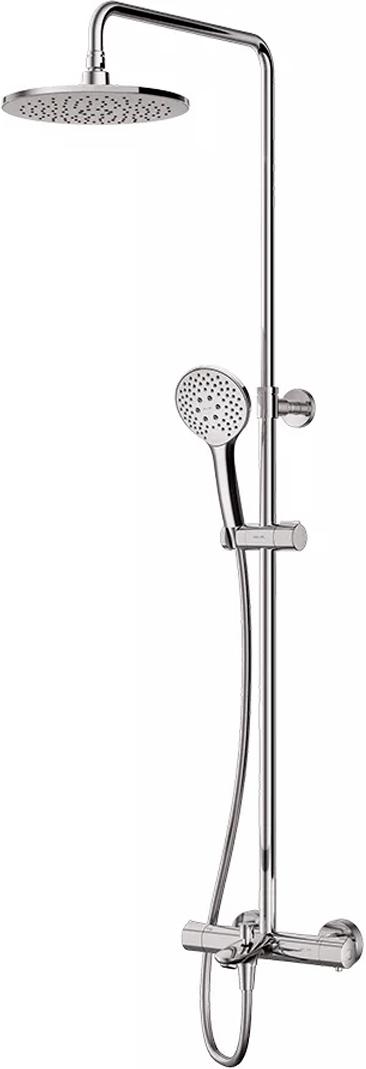Душевая стойка GEM с термостатом (душевой шланг/душевая лейка/держатель для душа/ /настенный держатель ), цв. хром ZZ
