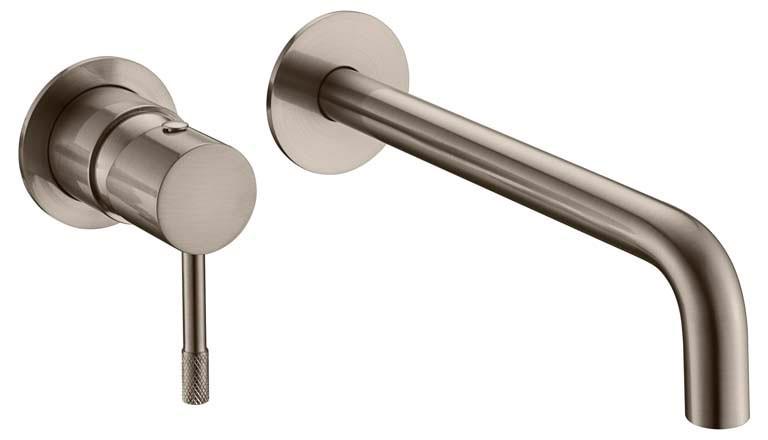 Смеситель для раковины встраиваемый Uno Nikel Brush С ВНУТРЕННЕЙ ЧАСТЬЮ, цв. стальной, ZZ