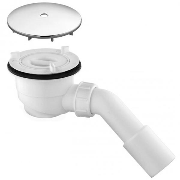 Сливной гарнитур Tasso 90 для плоских поддонов, отверстие 90 мм, с вынимающимся сифоном