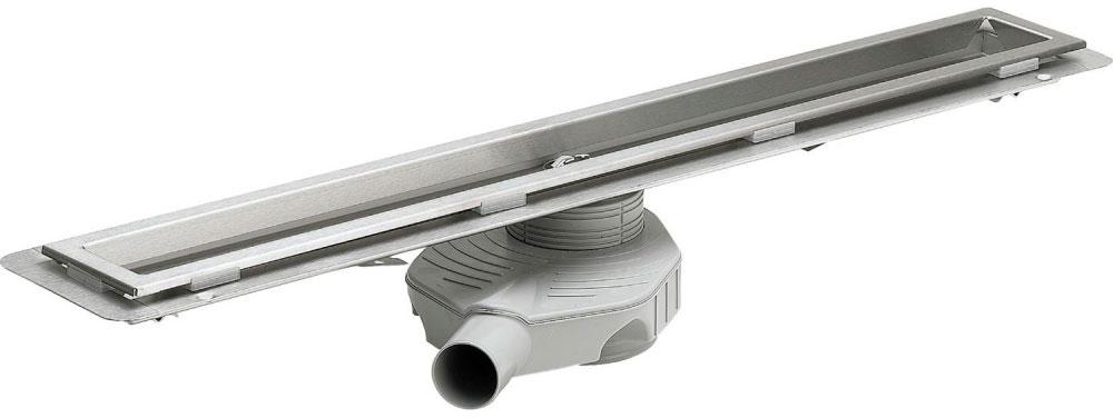 Душевой лоток 750мм, с сифоном, выход вбок DN 50мм, h90/150мм, 0,5-0,7л/с, нерж сталь, (БЕЗ решетки, опор, уплотн.материала, монтажн.клея) Visign ZZ